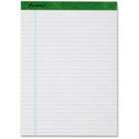 TOPS PRODUCTS PAD, PERF, LTR, WHT, 50SH, RCY Sturdy backing. Perforated for easy sheet removal. Margin line. 20170